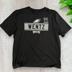 NFL Team Apparel Philadelphia Eagles WENTZ Black Athletic T-Shirt Mens XL